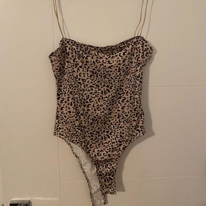 Leopard print bodysuit